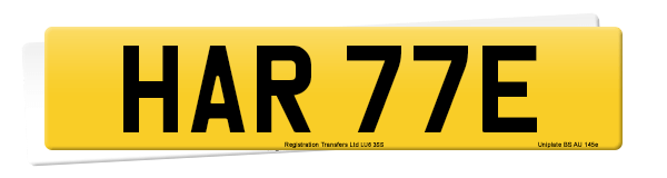 Registration number HAR 77E